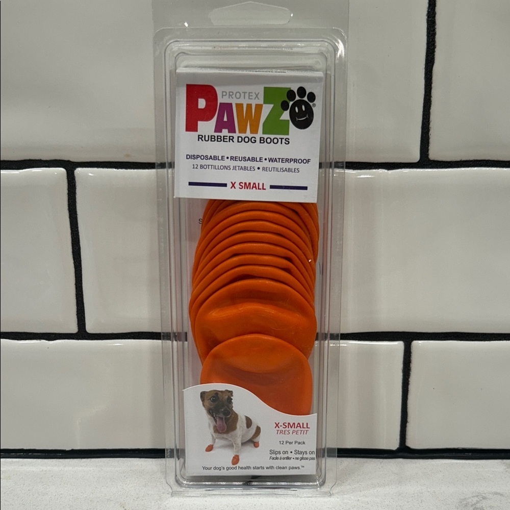 Protex Pawz Rubber Dog‎ Boots X-Small - Orange